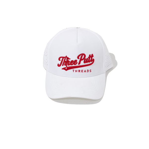 White Three Putt Threads Trucker Cap