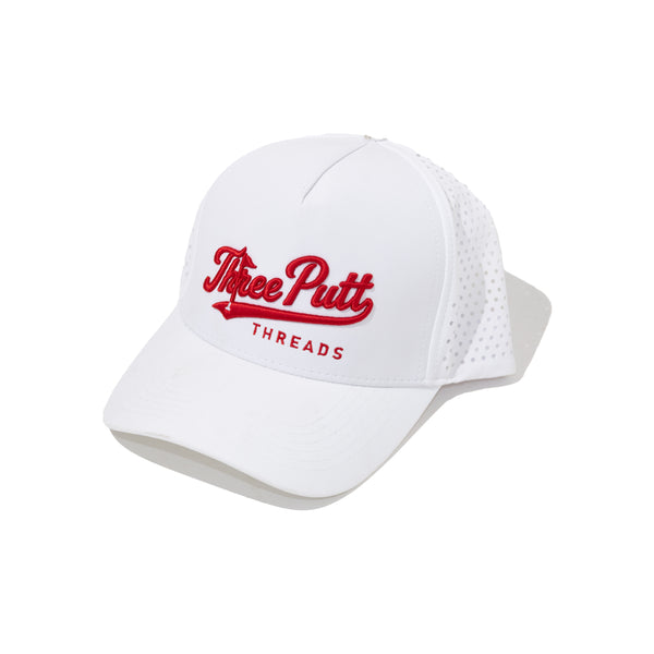 White Three Putt Threads Trucker Cap